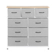 Artiss Chest of 9 Drawers Storage Dresser Tallboy Light Grey
