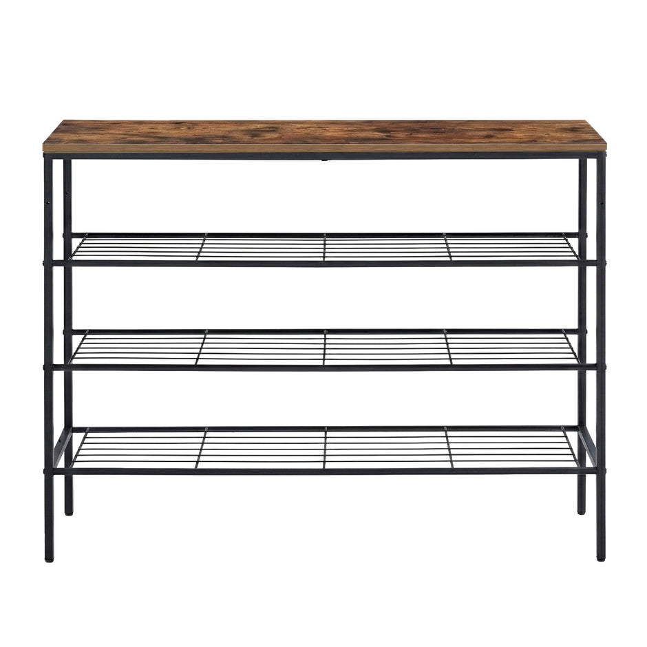 Artiss Shoe Rack 4 tier Storage Organiser Walnut