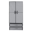 Artiss Large Portable Clothes Closet Wardrobe with Magnetic Door Grey