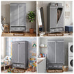 Artiss Large Portable Clothes Closet Wardrobe with Tiebacks Grey