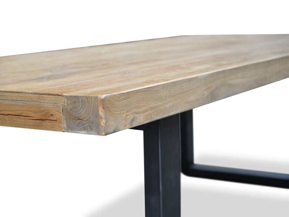 CDT051 2.4m Reclaimed Elm Wood Dining Table