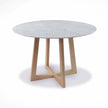 CDT971-SD 1.15m Marble Round Dining Table - Natural