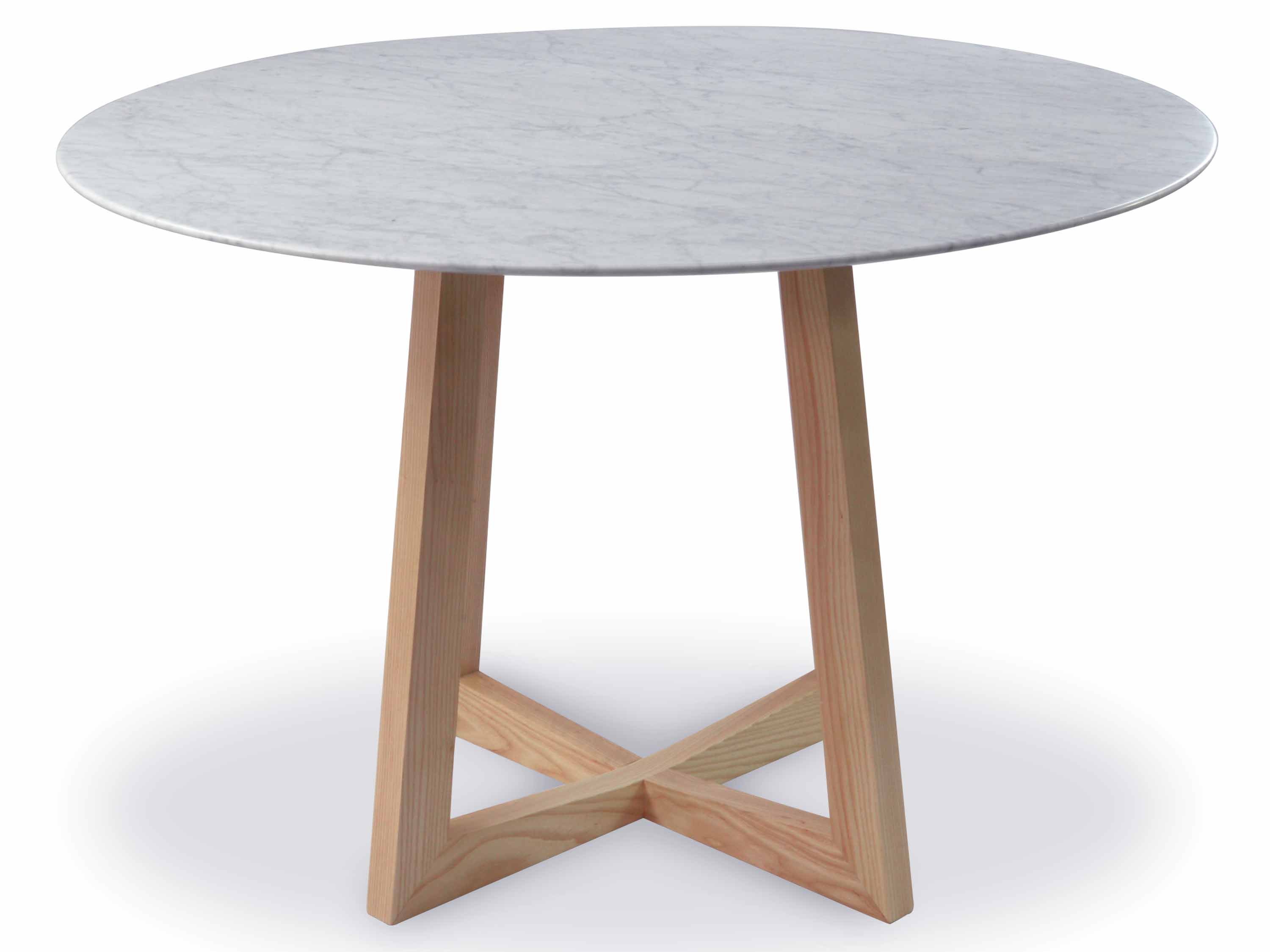 CDT971-SD 1.15m Marble Round Dining Table - Natural