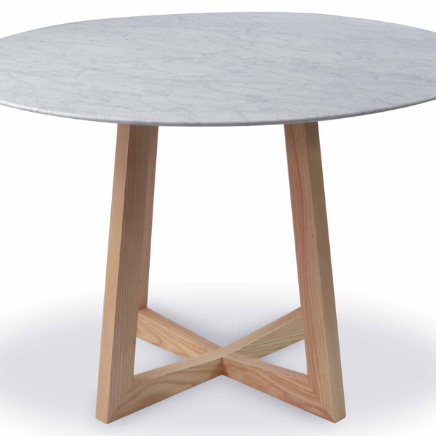 CDT971-SD 1.15m Marble Round Dining Table - Natural