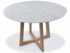 CDT971-SD 1.15m Marble Round Dining Table - Natural