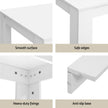 1 Artiss Dining Table and 4 Chairs Set White Wood