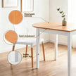 Artiss Dining Table and Chairs Set 5PCS, 75-110cm Drop-Leaf Table, with 4 Dining Chairs White Wooden, 4 Seater Dining Table Set for Kitchen, Apartment, Café