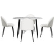 1 Artiss Dining Table and 4 Chairs Set Marble White