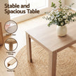 Artiss 3 Piece Dining Sets, 120cm Wooden Dining Table and 2 Upholstered Chairs Set, Space-Saving Modern Kitchen Dining Suite for Home Apartment (Oak)