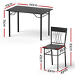 Artiss Dining Table and Chairs Set of 5 Compact Kitchen Furniture Marble Black