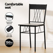 Artiss Dining Table and Chairs Set of 5 Compact Kitchen Furniture Marble Black