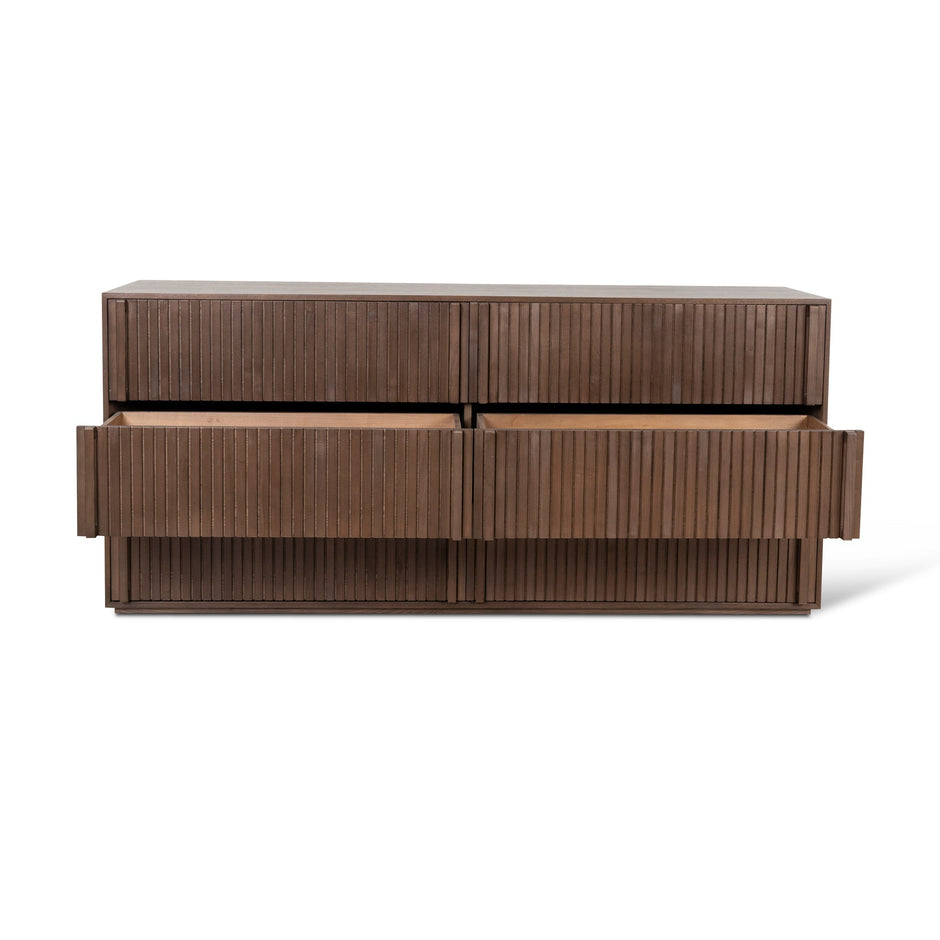 CDT10035-NI 6 Drawer Wooden Chest - Walnut