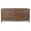 CDT10038-NI 6 Drawer Wooden Chest - Walnut