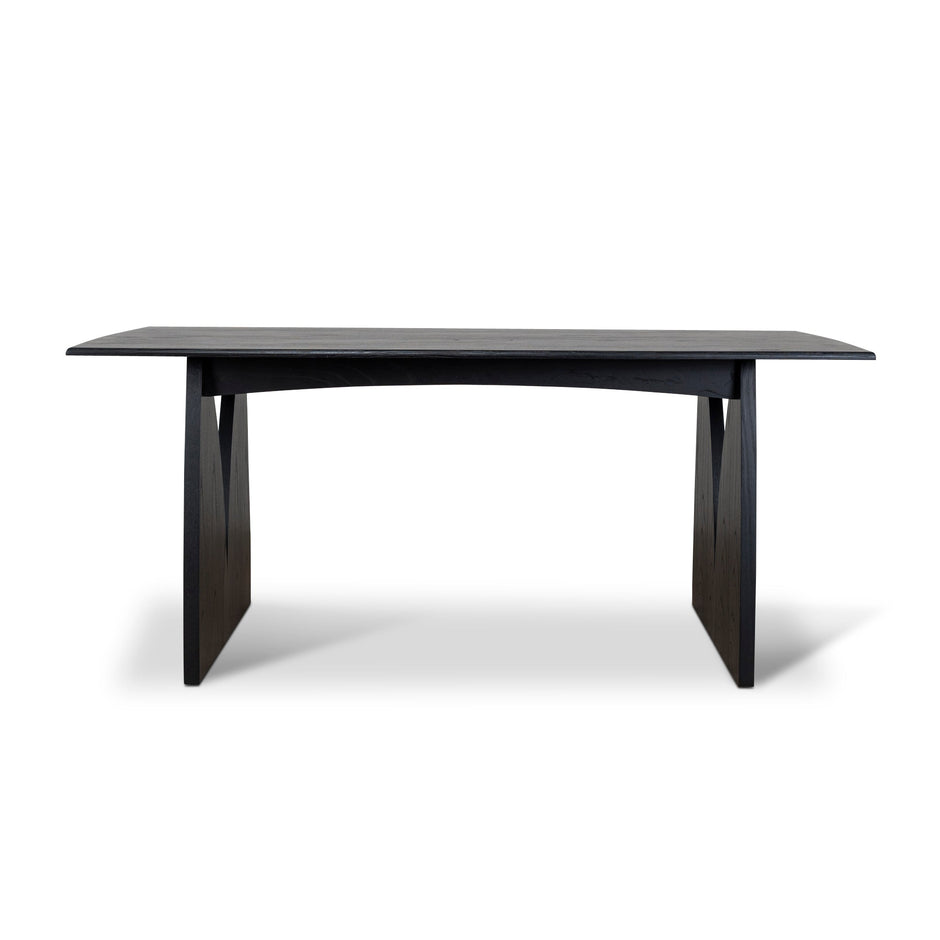 CDT10258-NI 1.8m Elm Dining Table - Full Black