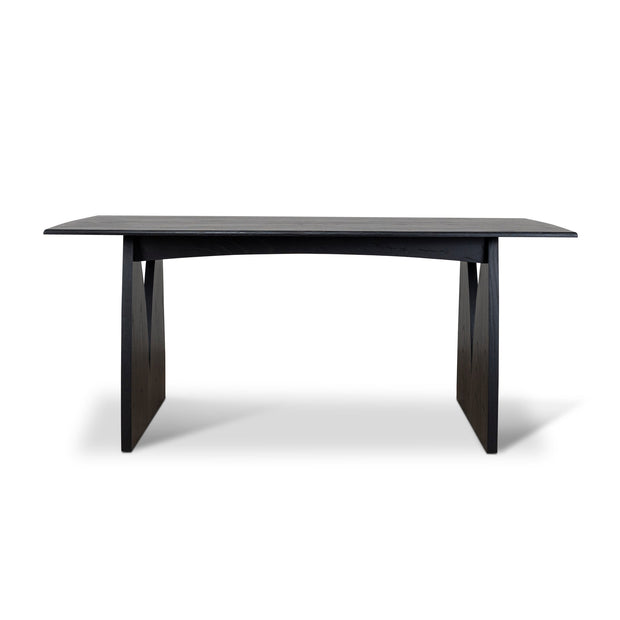 CDT10258-NI 1.8m Elm Dining Table - Full Black