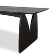 CDT10258-NI 1.8m Elm Dining Table - Full Black