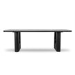 CDT10260-NI 2.4m Recycled Fir Dining Table - Full Black