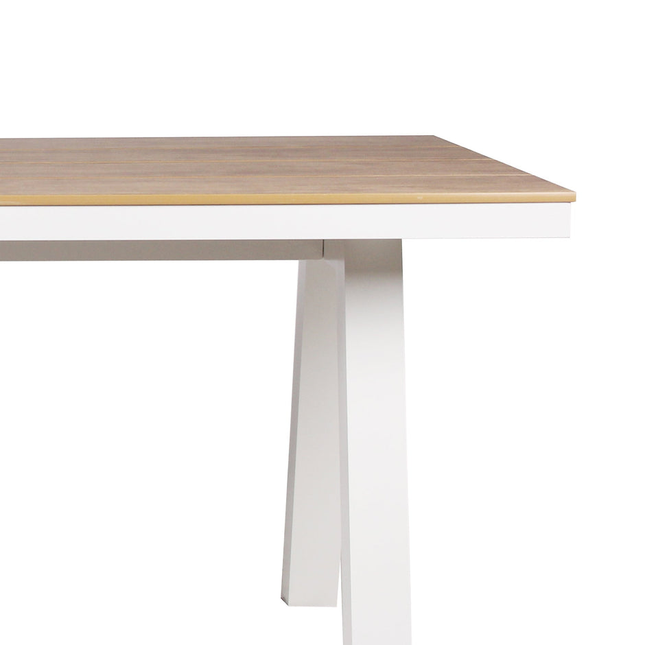 CDT10304-ID 1.8m Sand White Outdoor Dining Table - Natural