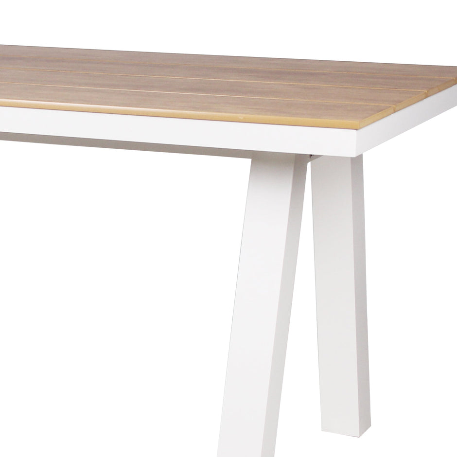 CDT10304-ID 1.8m Sand White Outdoor Dining Table - Natural