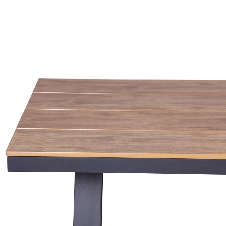 CDT10307-ID 2.3m Charcoal Outdoor Dining Table - Natural