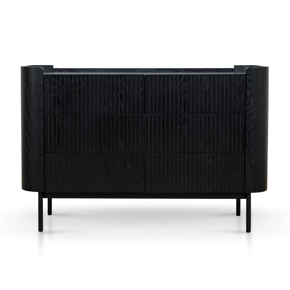 CDT10379-KD 1.2m Chest of Drawers - Full Black