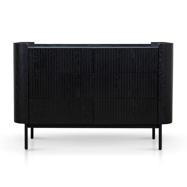 CDT10379-KD 1.2m Chest of Drawers - Full Black