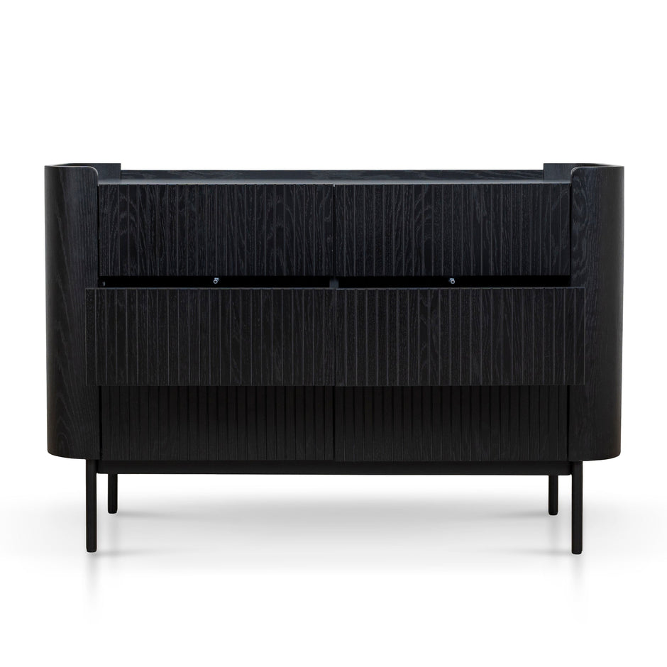 CDT10379-KD 1.2m Chest of Drawers - Full Black