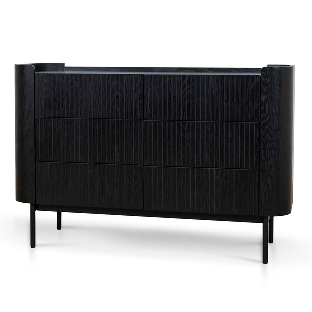 CDT10379-KD 1.2m Chest of Drawers - Full Black