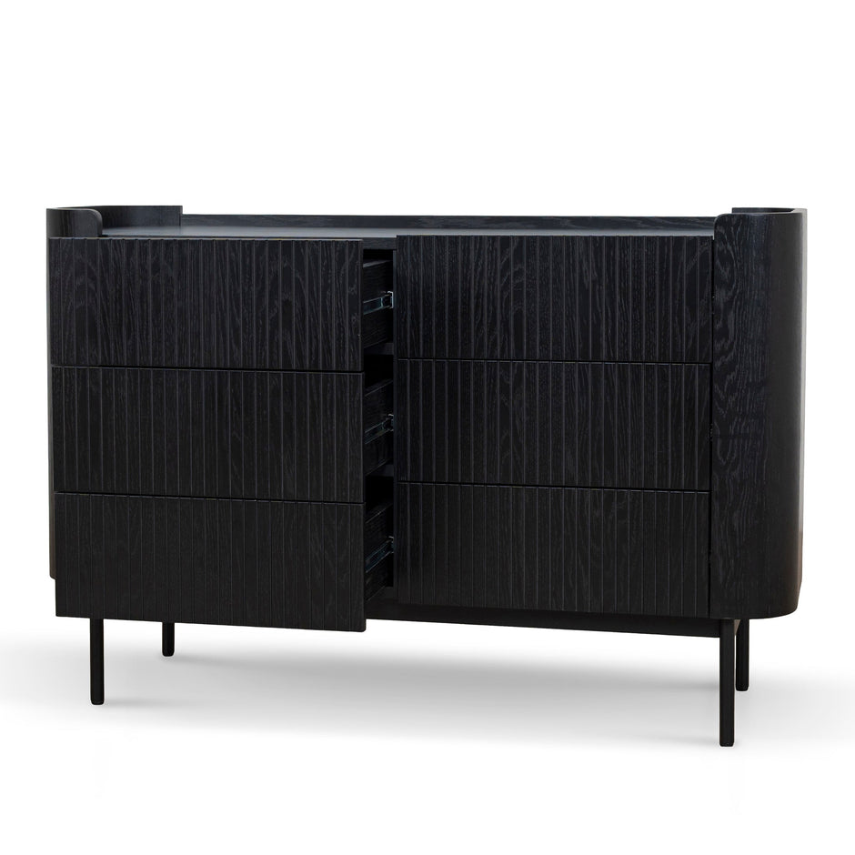 CDT10379-KD 1.2m Chest of Drawers - Full Black