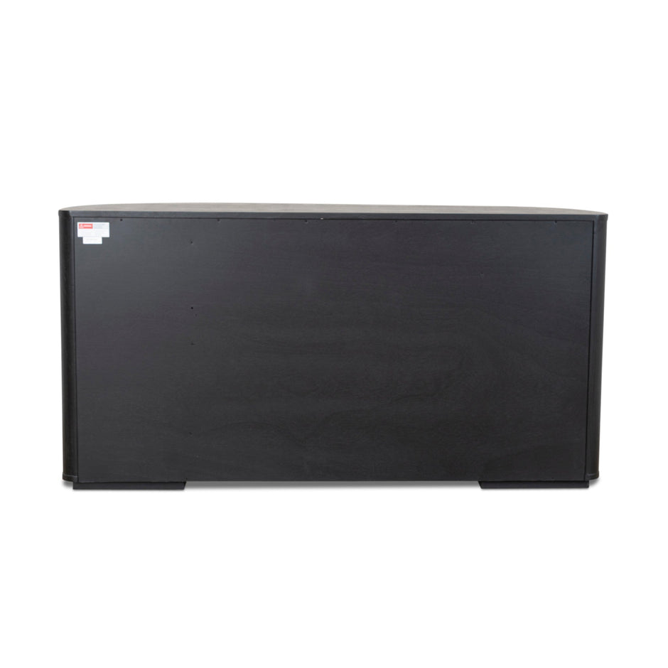 CDT10428-NI 1.55m Rattan Home Office Desk - Full Black