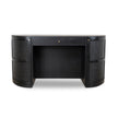 CDT10428-NI 1.55m Rattan Home Office Desk - Full Black