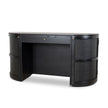 CDT10428-NI 1.55m Rattan Home Office Desk - Full Black