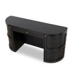 CDT10428-NI 1.55m Rattan Home Office Desk - Full Black