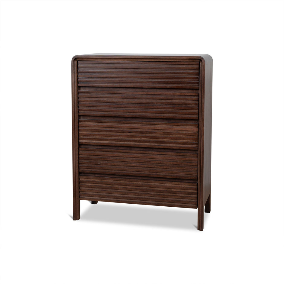 CDT10460-AW Tallboy Drawer Chest - Walnut