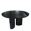 CDT10582-CN 1.5m Round Dining Table - Full Black Oak