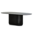 CDT10671-CU 2.2m Oval Dining Table - Black Stain