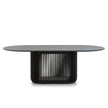 CDT10671-CU 2.2m Oval Dining Table - Black Stain