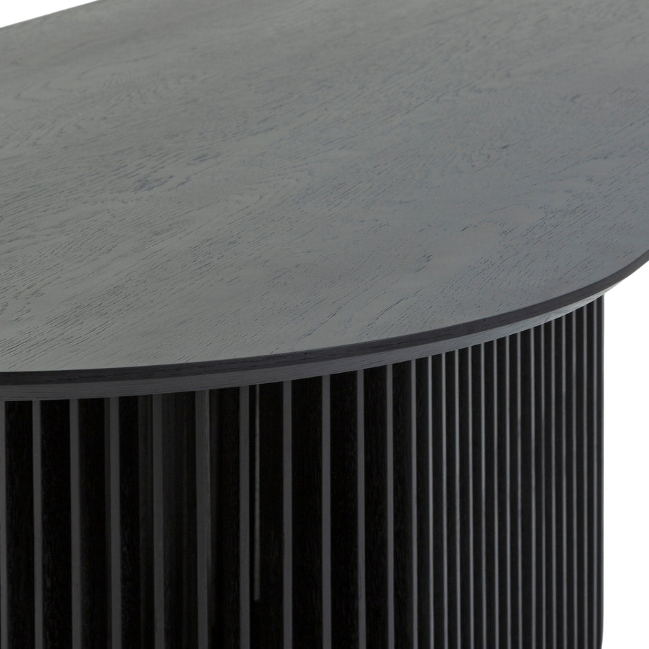 CDT10671-CU 2.2m Oval Dining Table - Black Stain