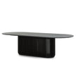 CDT10673-CU 2.8m Oval Dining Table - Black Stain