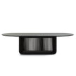 CDT10673-CU 2.8m Oval Dining Table - Black Stain
