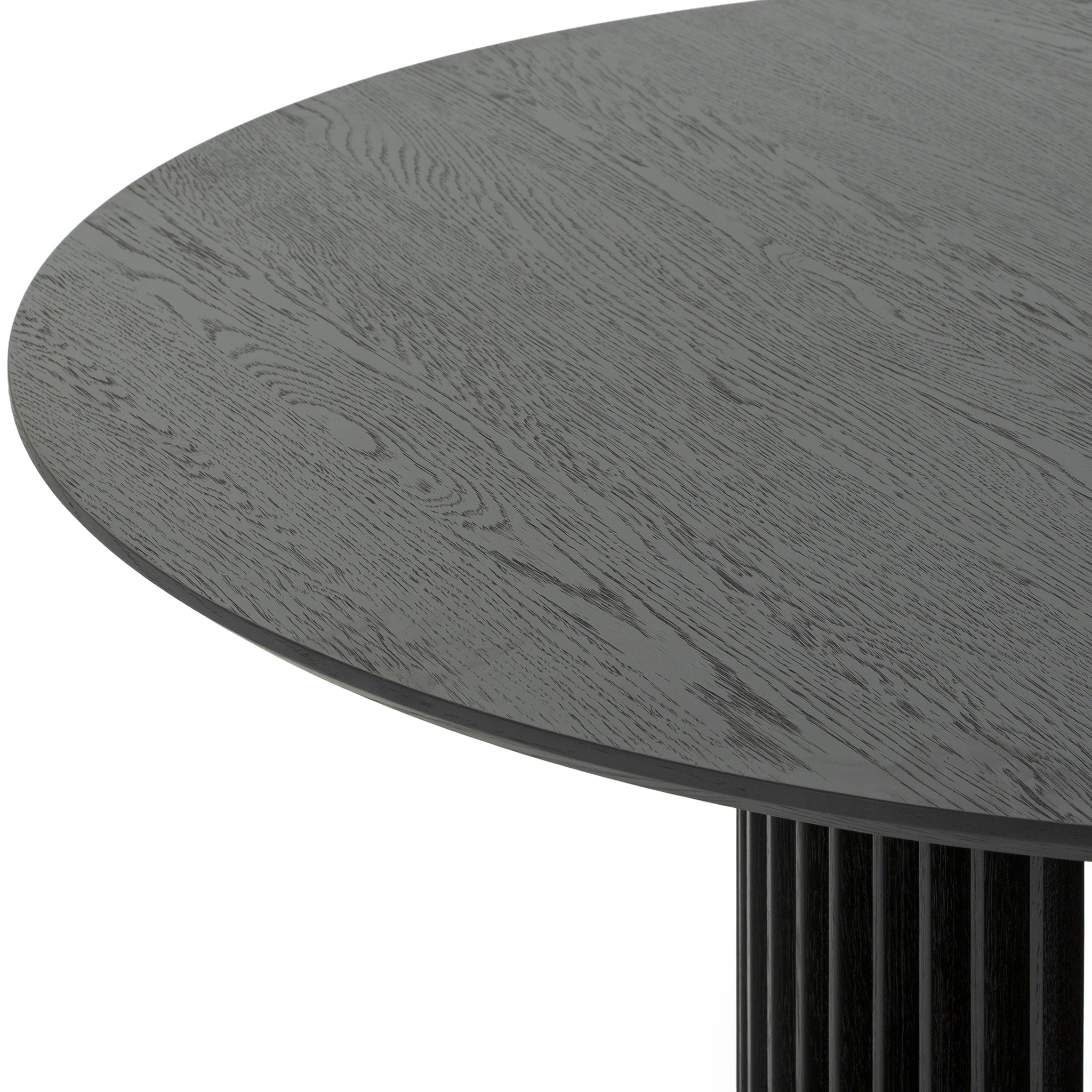 CDT10675-CU 1.4m Round Dining Table - Black Stain