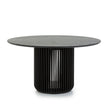 CDT10675-CU 1.4m Round Dining Table - Black Stain