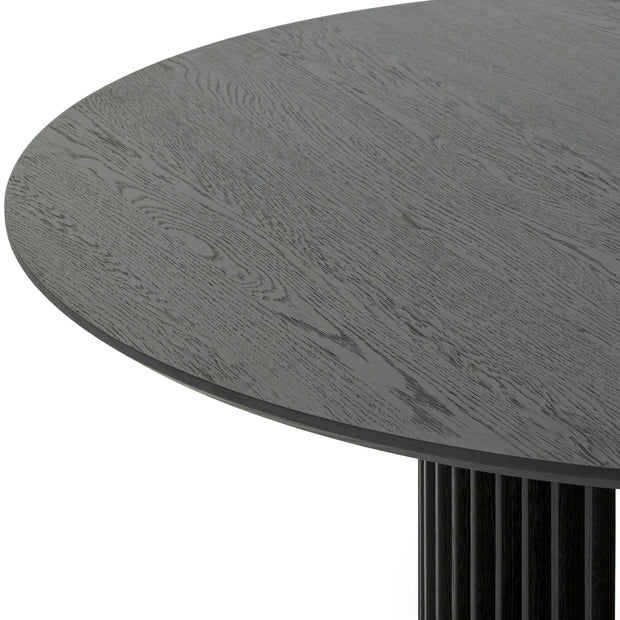 CDT10675-CU 1.4m Round Dining Table - Black Stain