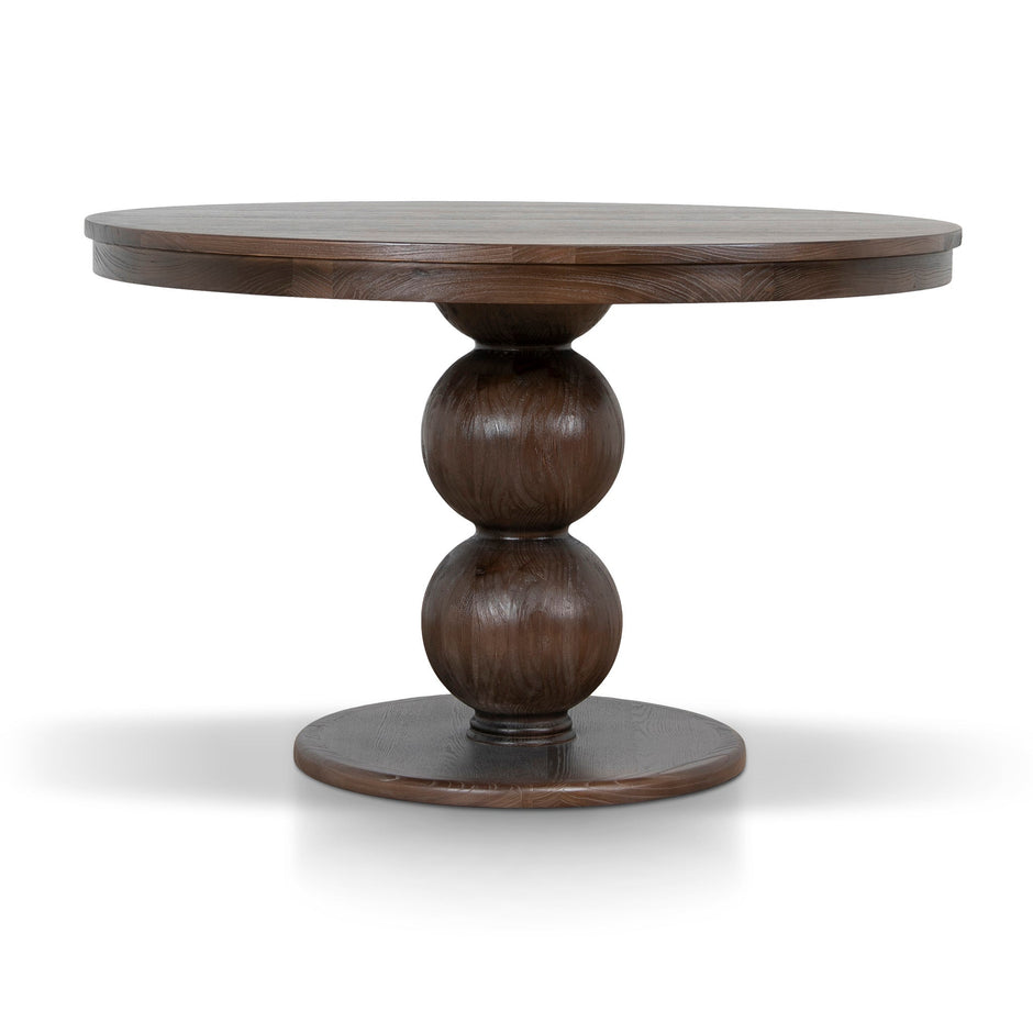 CDT10892-NI 1.2m Round Elm Dining Table - Walnut