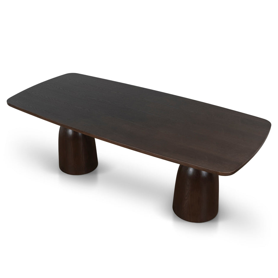 CDT10894-NI 2.2m Elm Dining Table - Walnut