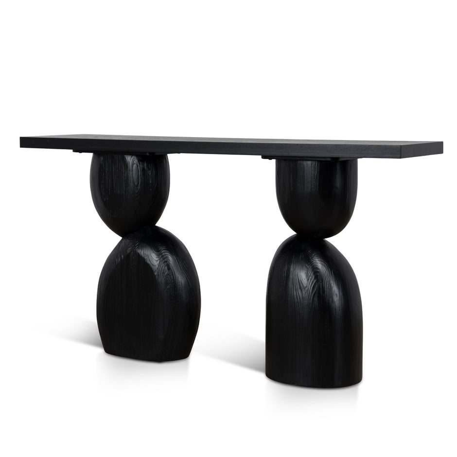 CDT10897-NI 1.6m Elm Console Table - Full Black