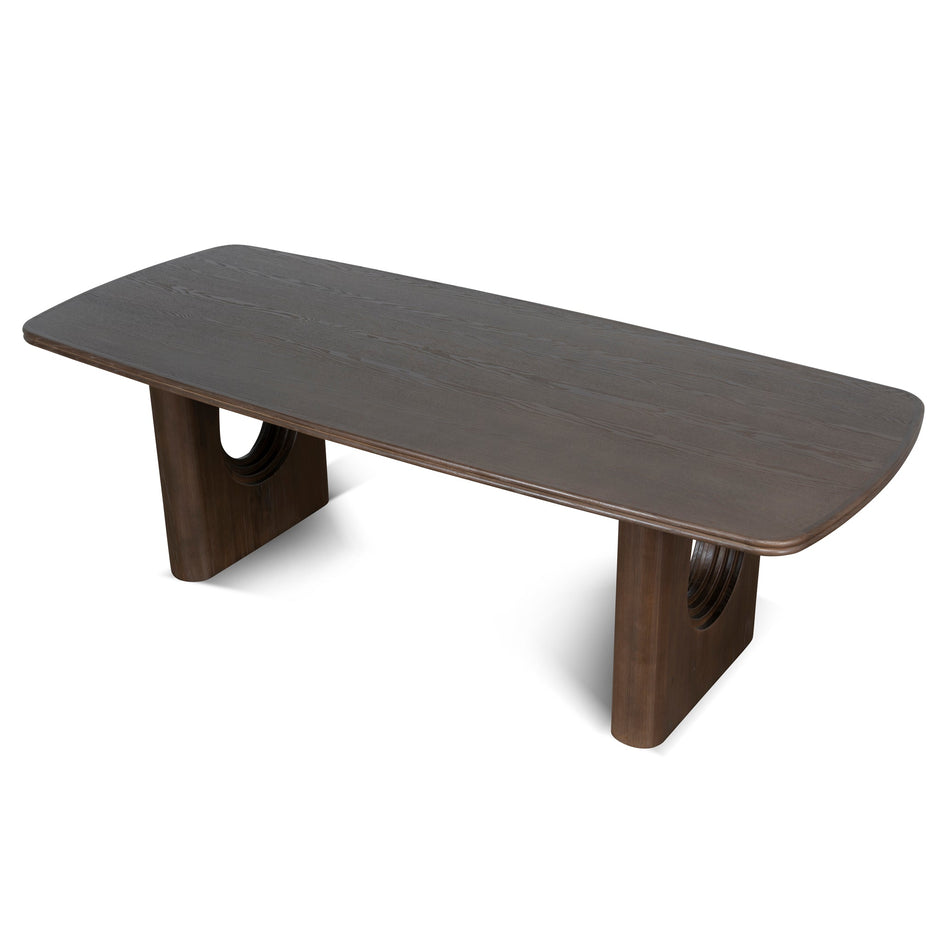 CDT10904-NI 2.4m Elm Dining Table - Walnut