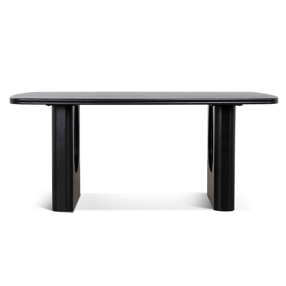 CDT10907-NI 1.8m Elm Dining Table - Full Black