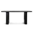 CDT10907-NI 1.8m Elm Dining Table - Full Black