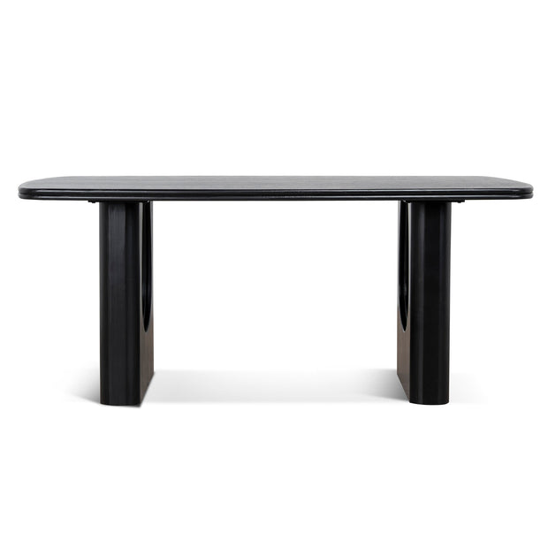 CDT10907-NI 1.8m Elm Dining Table - Full Black